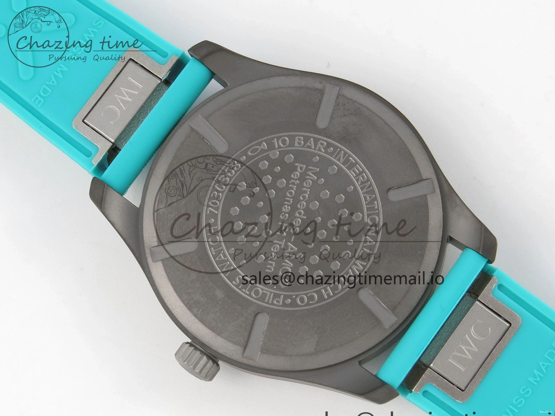 MIROTIME 0419 Pilot Mark XX BLSF 1:1 Best Edition Black Blue Dial on Blue Rubber Strap MIYOTA Sleek 6989